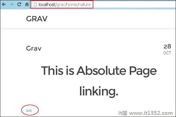Grav Page linking