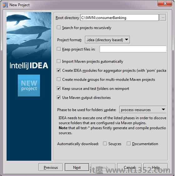 IntelliJ IDEA中的新项目，第3步.