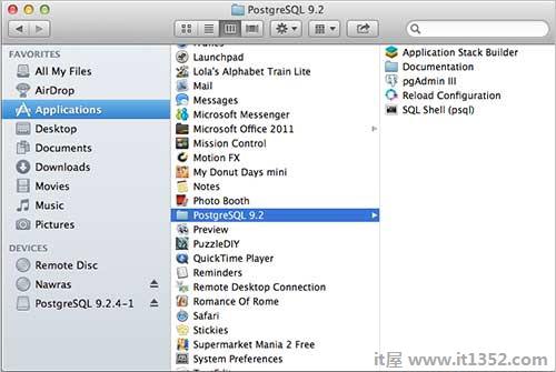 Mac上的Postgresql应用程序