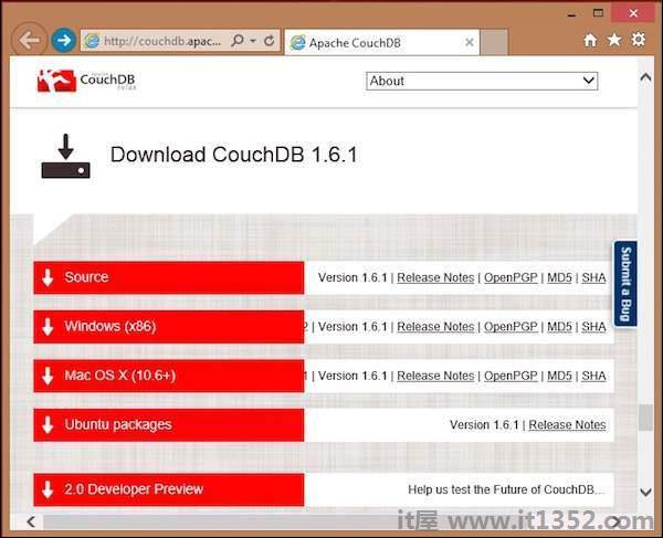 CouchDB Download Links Formats