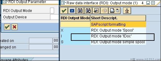 RDI输出模式Idoc