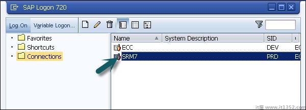 登录到SAP SRM系统