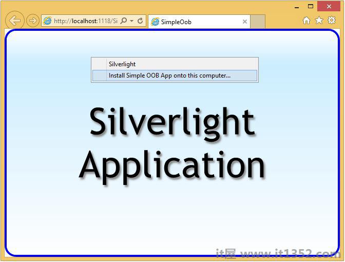 Silverlight Simple OOB App