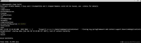 BUILD SUCCESSFUL Message in Command Prompt