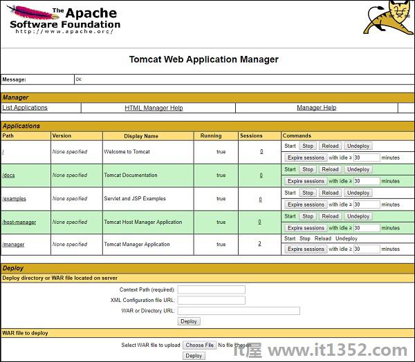 Tomcat Web Application Maneger